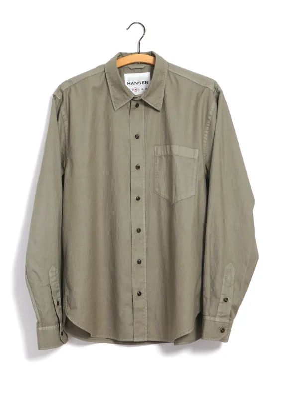 RAYMOND | Relaxed Classic Herringbone Shirt | Bay Leaf sold by Hansen Garments