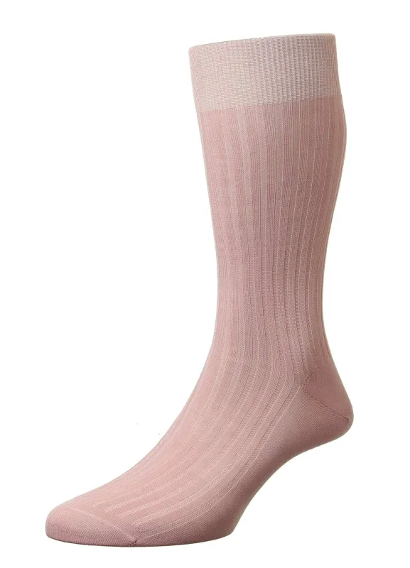 DANVERS | Classic 5x3 Rib Mercerised Cotton | Dusky Pink sold by Hansen Garments
