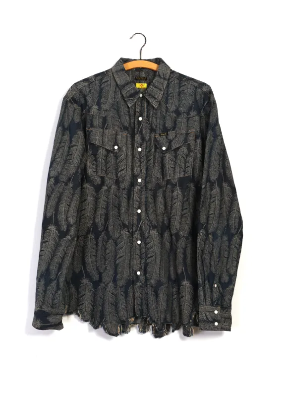FEATHER DENIM | 5oz Western Shirt | Indigo sold by Hansen Garments