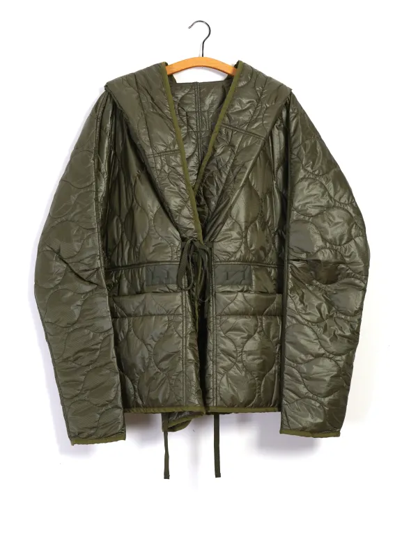 RING COAT | Quilted Nylon Jacket | Khaki sold by Hansen Garments