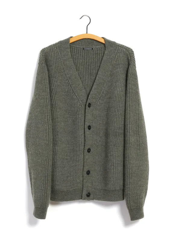 EVALD | Heavy Knit Cardigan | Hunter made by Hansen Garments
