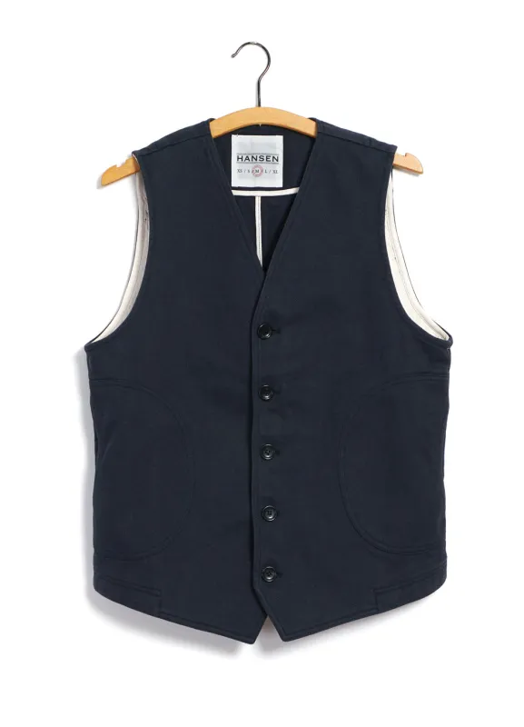 KNUD | Workwear Waistcoat | Dark Navy sold by Hansen Garments