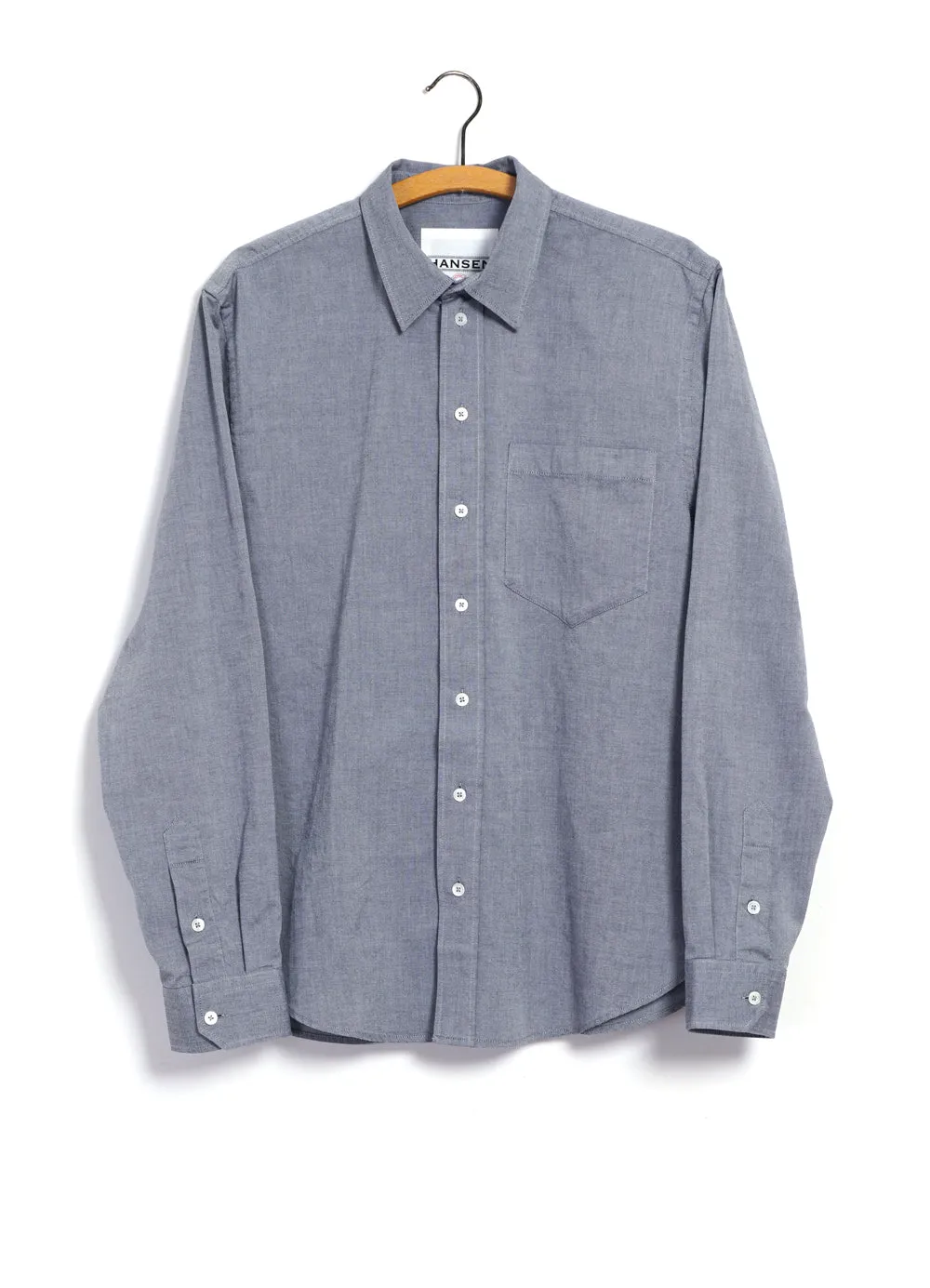 RAYMOND | Relaxed Classic Shirt | Navy sold by Hansen Garments