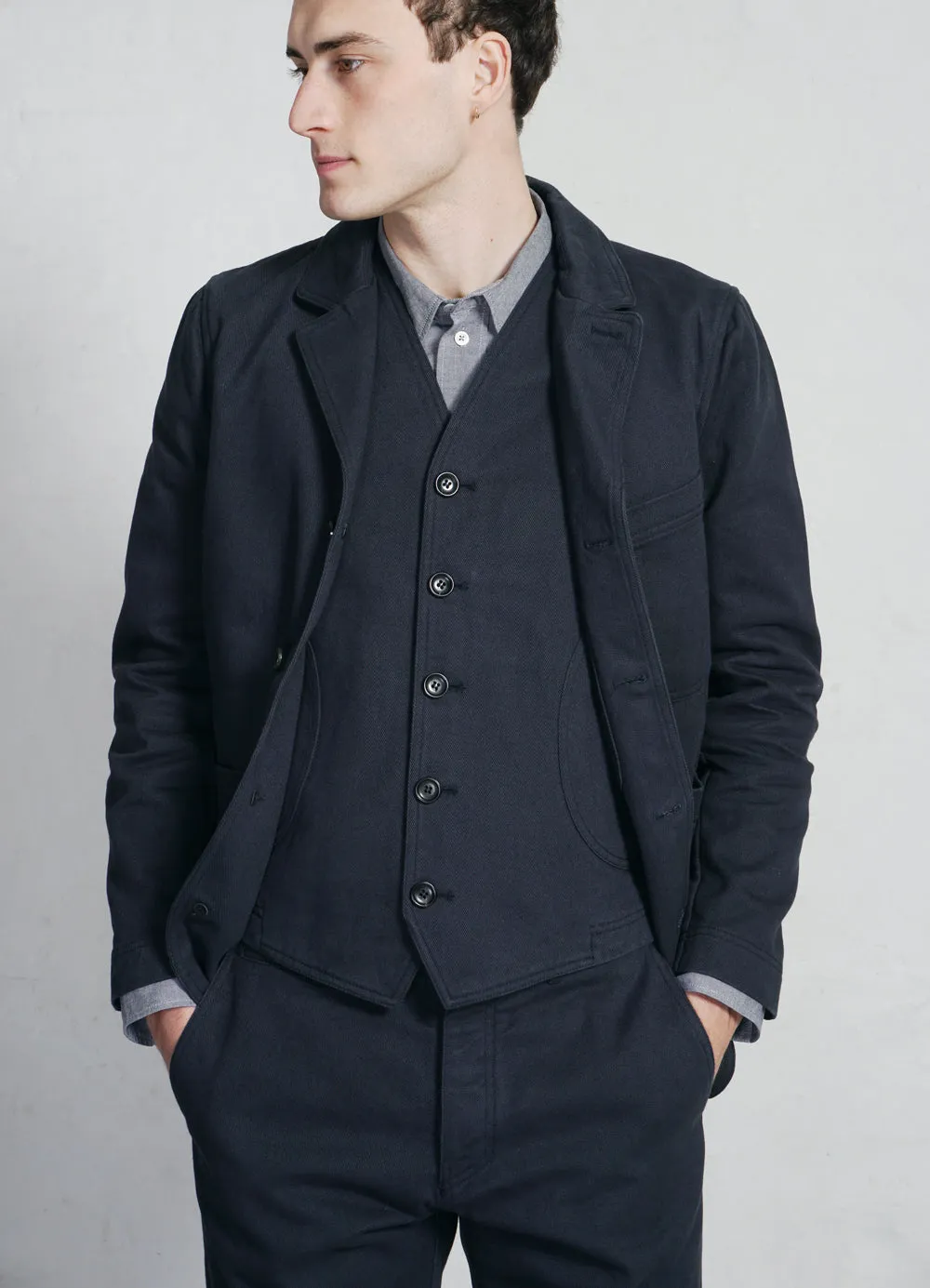 RAYMOND | Relaxed Classic Shirt | Navy sold by Hansen Garments product image thumbnail 4