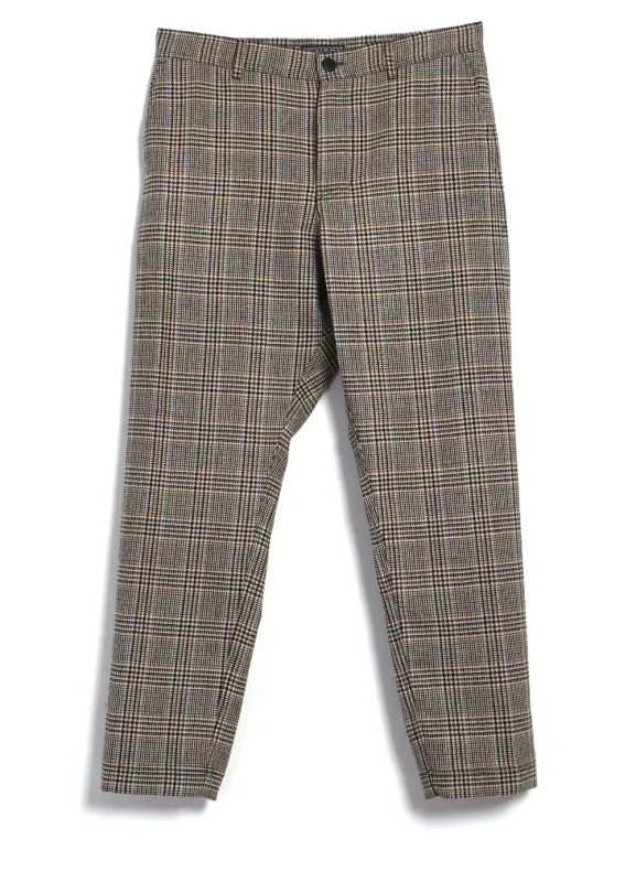 TYGE | Wide Cut Cropped Trousers | Classic Checks sold by Hansen Garments