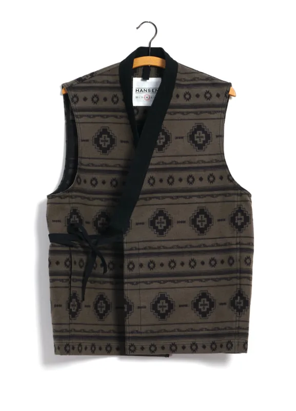 HAUK | Eastern Waistcoat | Inca Black sold by Hansen Garments