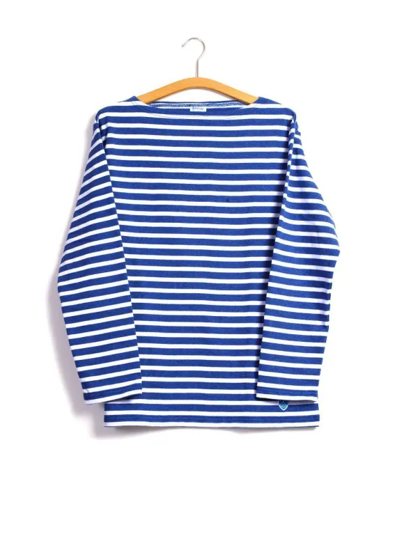 MARINE NATIONALE | Striped T-shirt | Peacock White sold by Hansen Garments