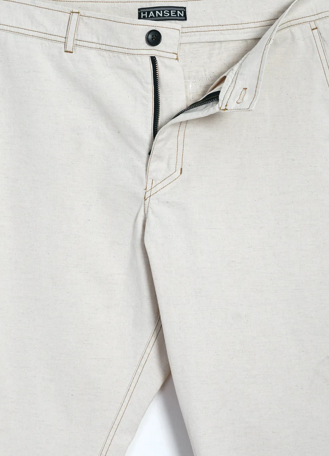 TYGE | Wide Cut Cropped Trousers | Natural sold by Hansen Garments product image thumbnail 2