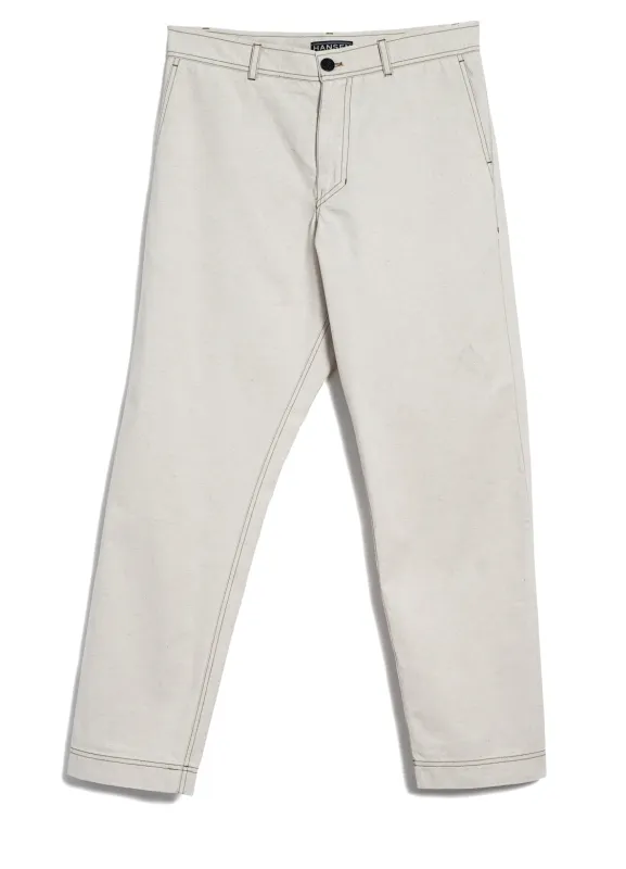 TYGE | Wide Cut Cropped Trousers | Natural sold by Hansen Garments