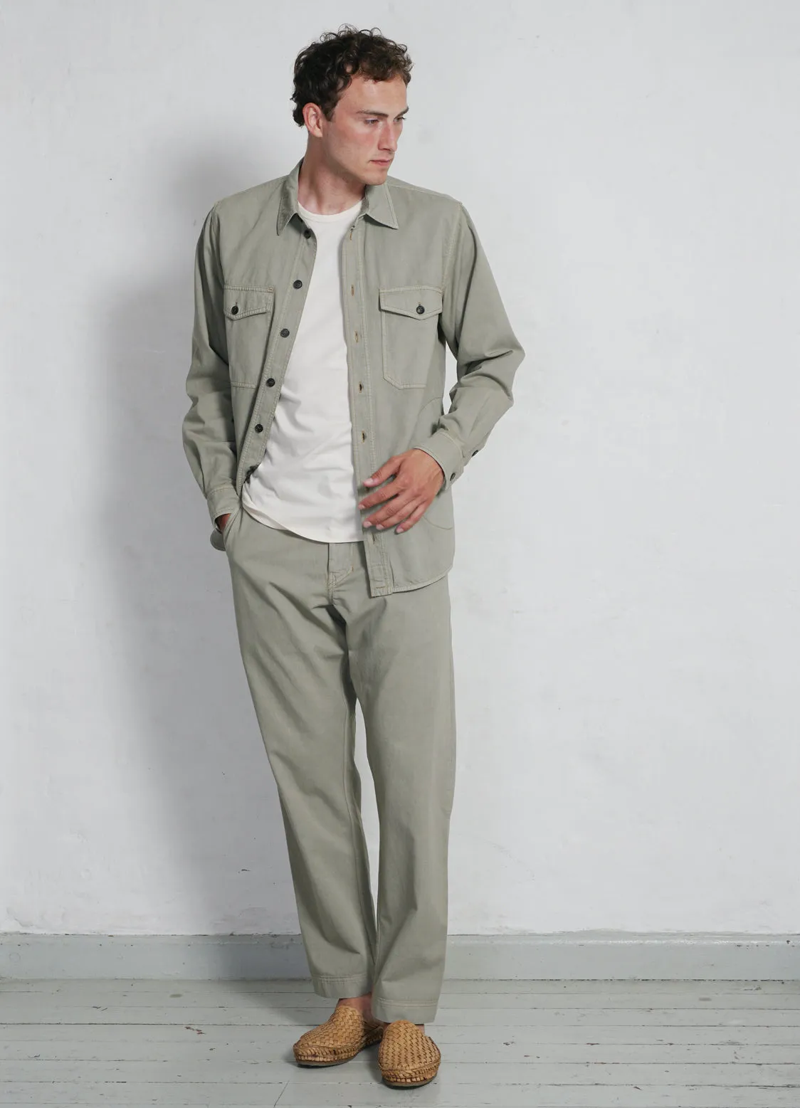 RUBEN | Casual Over Shirt | Light Sage sold by Hansen Garments product image thumbnail 2