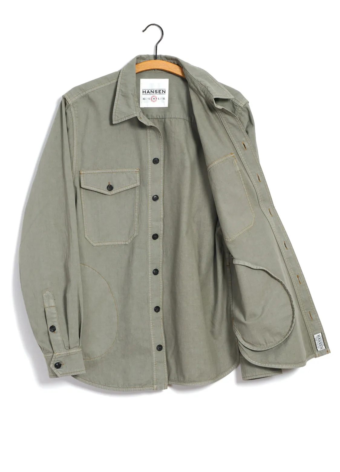 RUBEN | Casual Over Shirt | Light Sage sold by Hansen Garments product image thumbnail 3