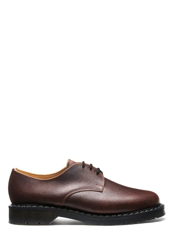 GRAIN GIBSON SHOE | 3 Eye | Nut Brown made by Solovair