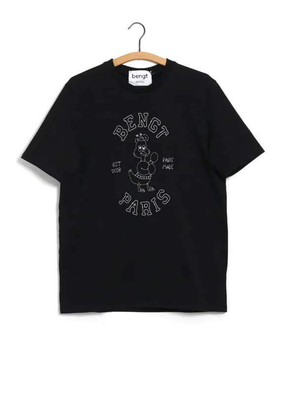 BOXER | Embroidered T-shirt | Black made by Hansen Garments