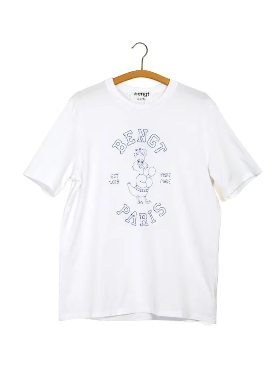 BOXER | Embroidered T-shirt | White made by Hansen Garments