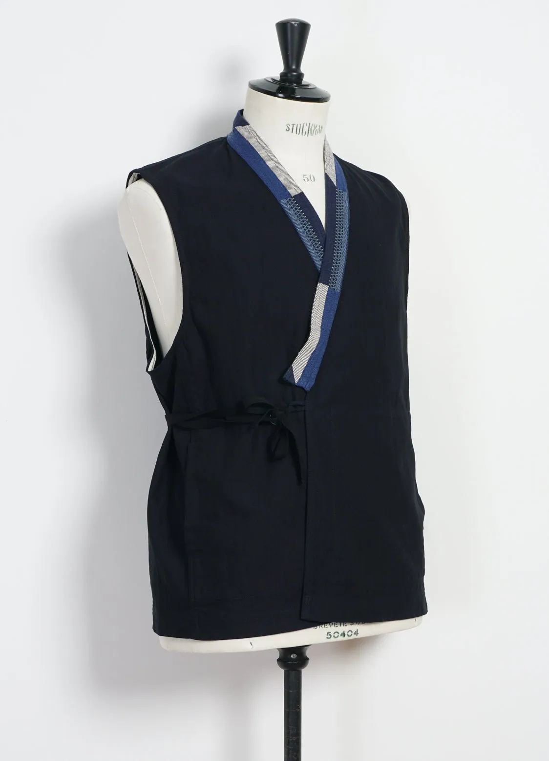 HAUK | Eastern Waistcoat | Indigo Herringbone sold by Hansen Garments product image thumbnail 5