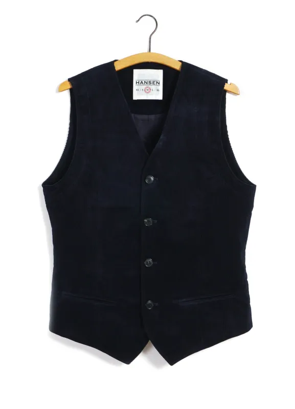 DANIEL | Classic Waistcoat | Fluid Navy sold by Hansen Garments