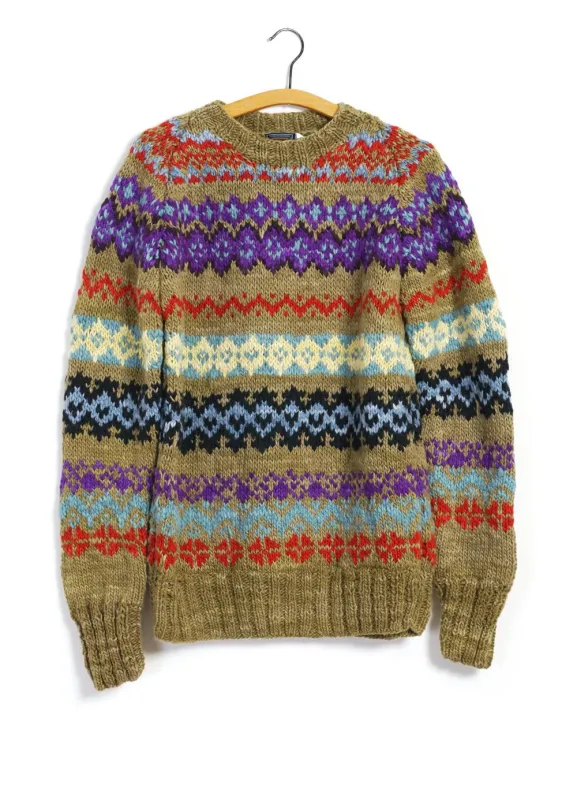 FAIR ISLE 8 | Hand-knitted Pullover | Alfalfa sold by Hansen Garments