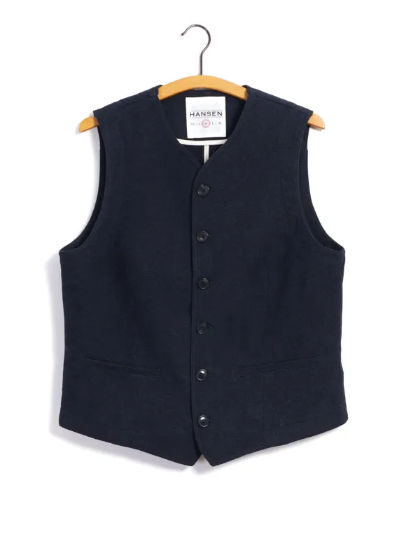 KAJ | Casual Waistcoat | Broken Blue sold by Hansen Garments