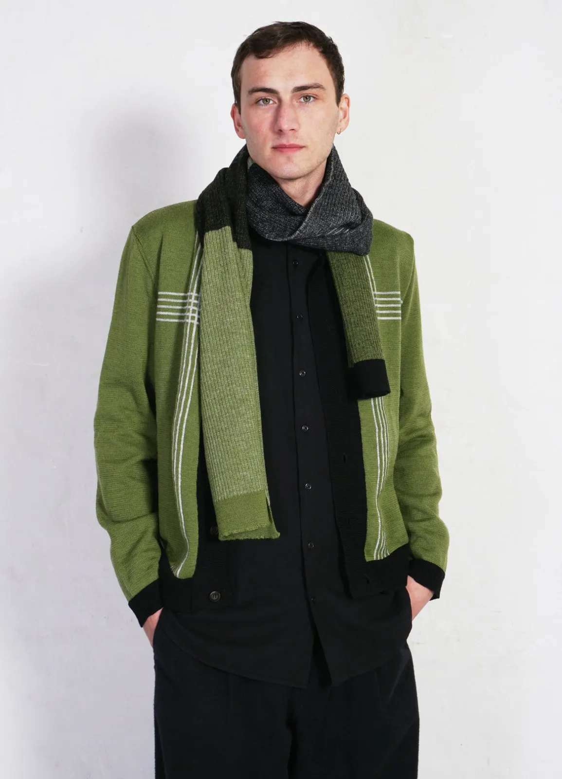 ARNOLD| Knitted Cardigan | Pattern Green sold by Hansen Garments product image thumbnail 2