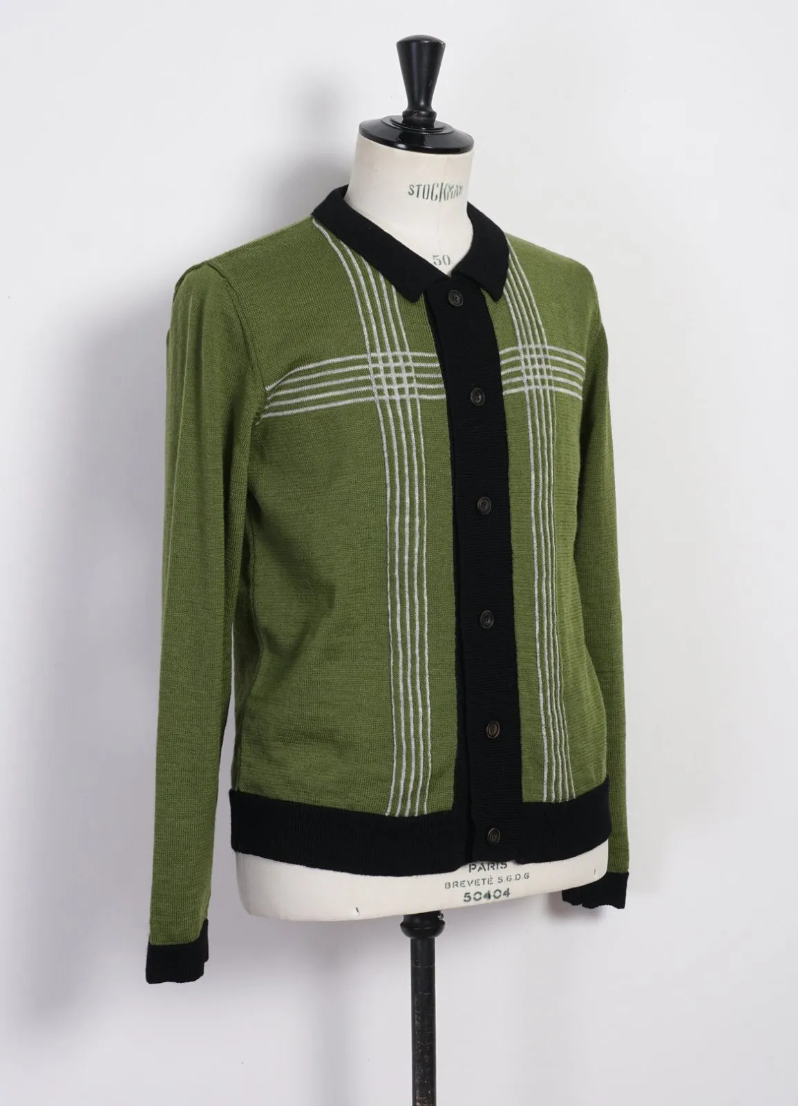 ARNOLD| Knitted Cardigan | Pattern Green sold by Hansen Garments product image thumbnail 5