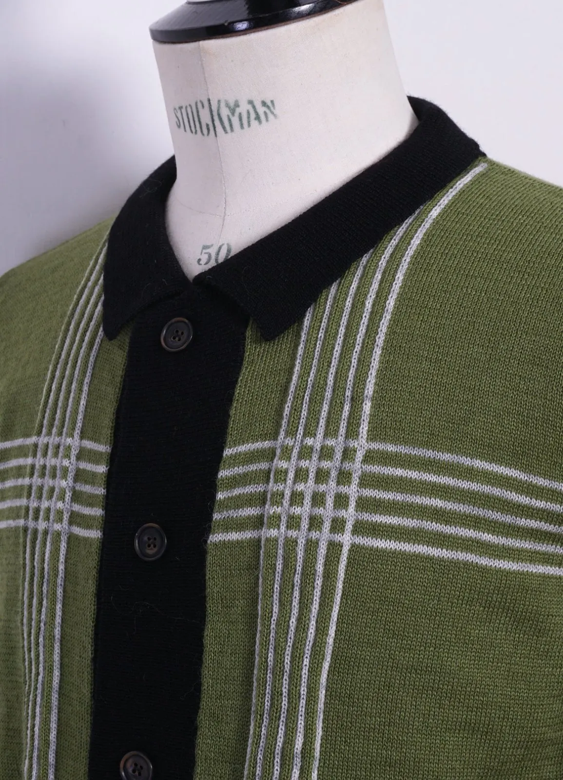 ARNOLD| Knitted Cardigan | Pattern Green sold by Hansen Garments product image thumbnail 3
