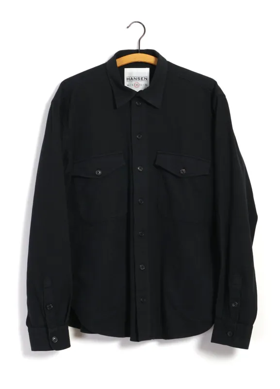 RUBEN | Casual Over Shirt | Black sold by Hansen Garments