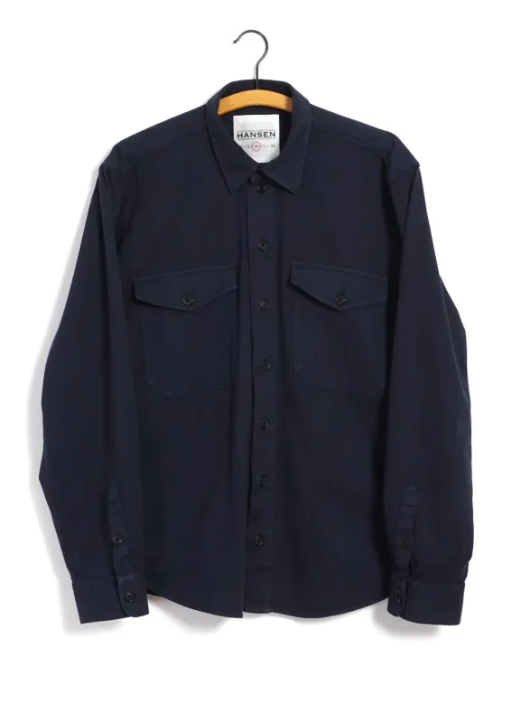 RUBEN | Casual Over Shirt | Navy sold by Hansen Garments