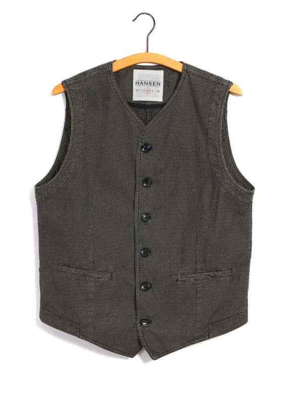 KAJ | Casual Waistcoat | Black Sand sold by Hansen Garments