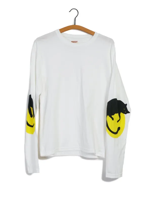 CATPITAL PATCH | Long Sleeve T | White made by Kapital
