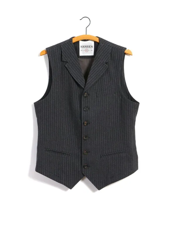 WILLIAM | Lapel Waistcoat | Grey Pin made by Hansen Garments