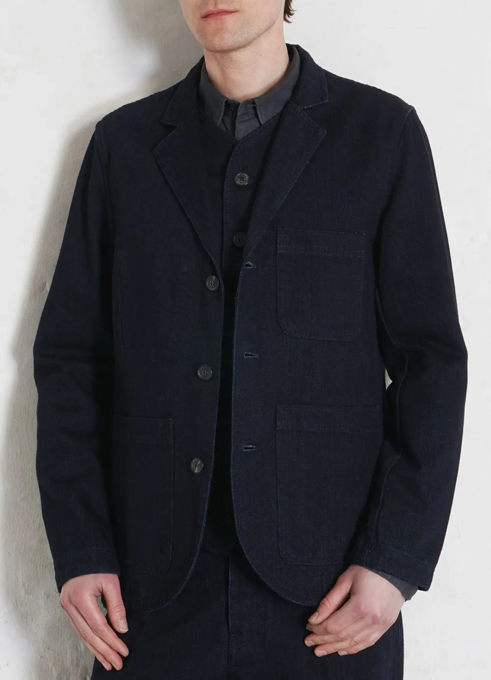 NICOLAI | Informal 3-button Blazer | Black Indigo sold by Hansen Garments product image thumbnail 3