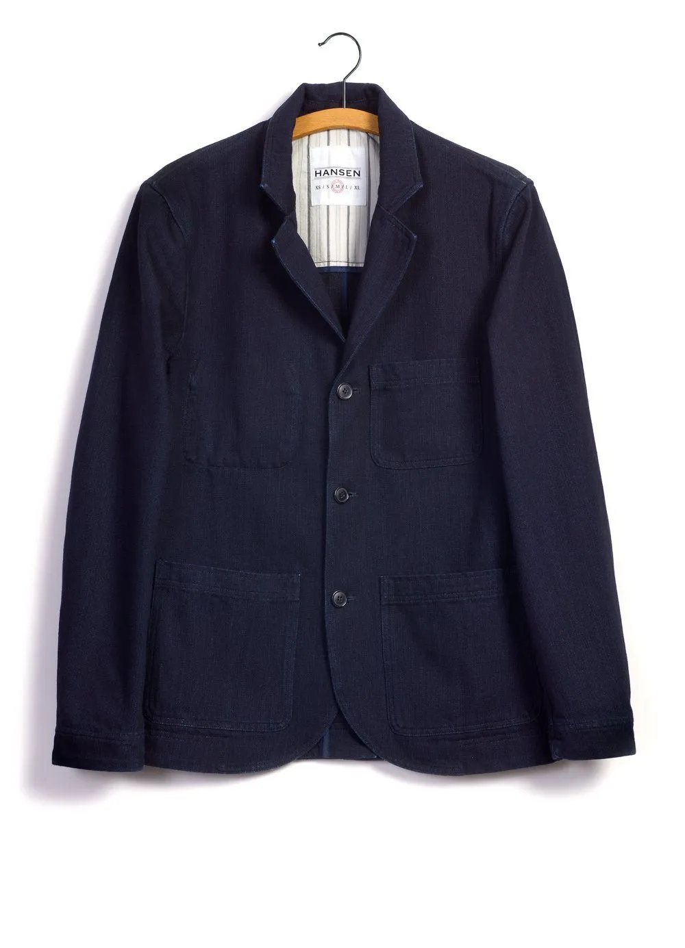 NICOLAI | Informal 3-button Blazer | Black Indigo sold by Hansen Garments