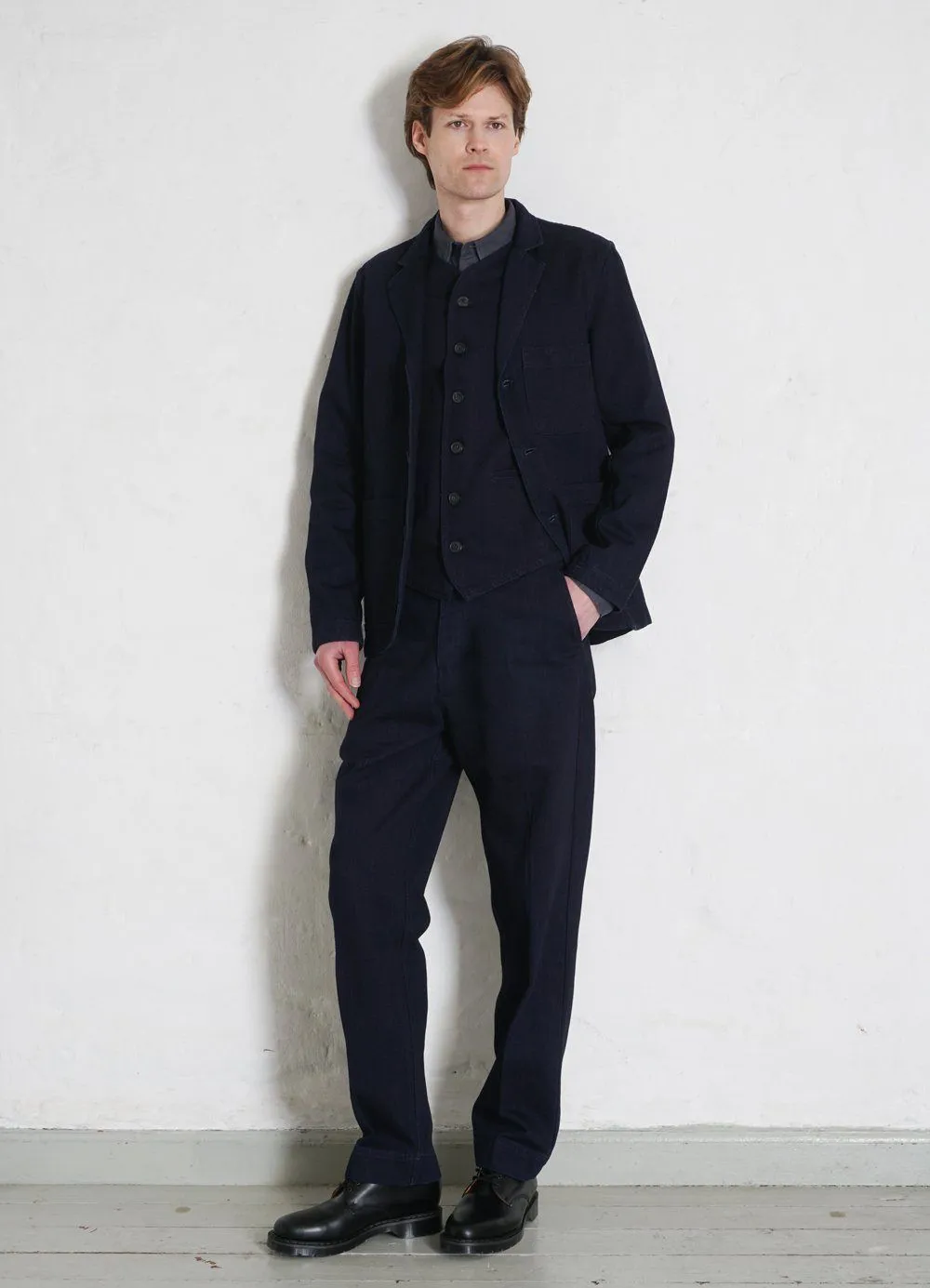 NICOLAI | Informal 3-button Blazer | Black Indigo sold by Hansen Garments product image thumbnail 2