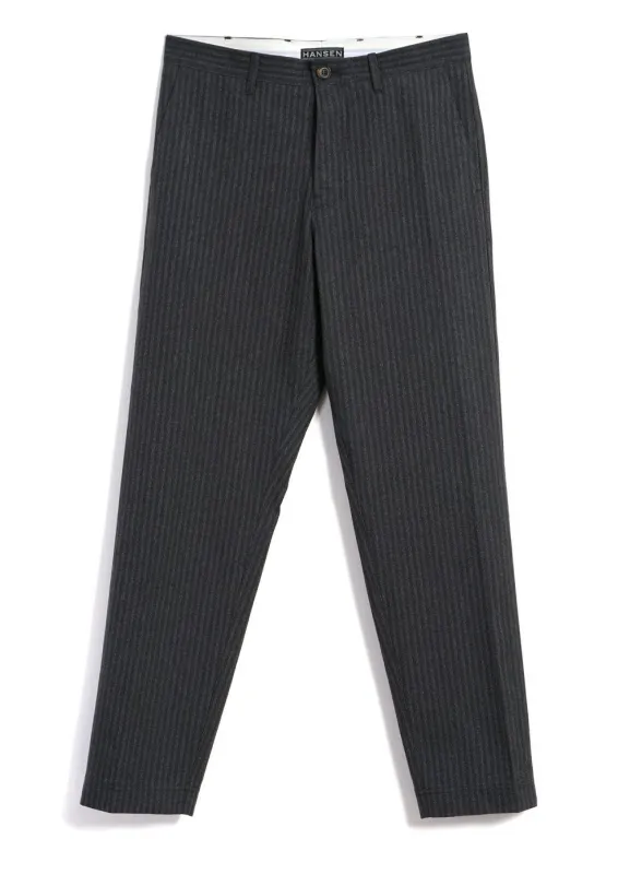 KIAN | Cinch Back Wide Trousers | Grey Pin sold by Hansen Garments