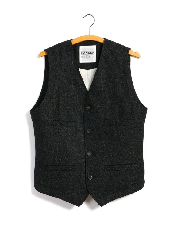 DANNY | Classic Waistcoat | Black Marble sold by Hansen Garments