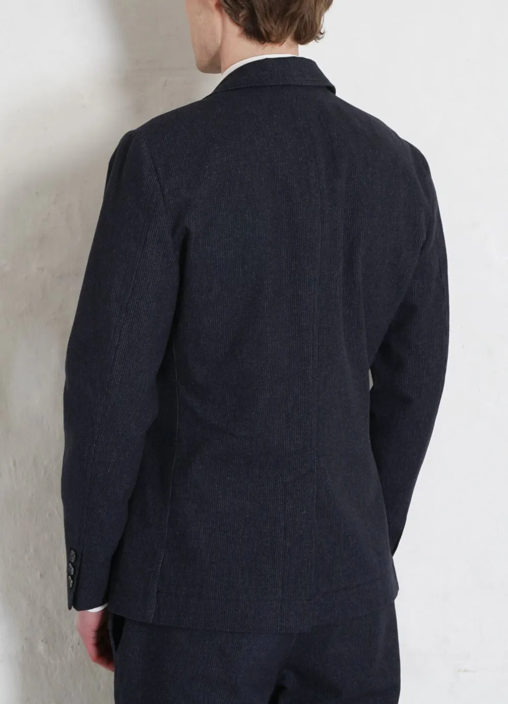 CHRIS | Classic Two Button Blazer | Brushed Blue sold by Hansen Garments product image thumbnail 4