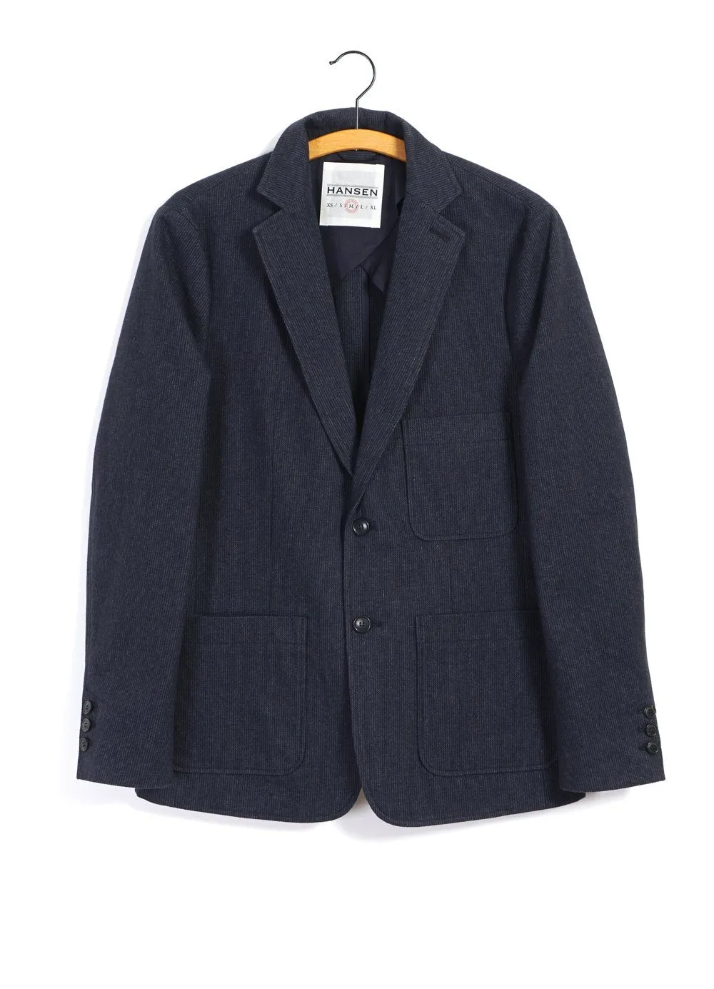CHRIS | Classic Two Button Blazer | Brushed Blue sold by Hansen Garments