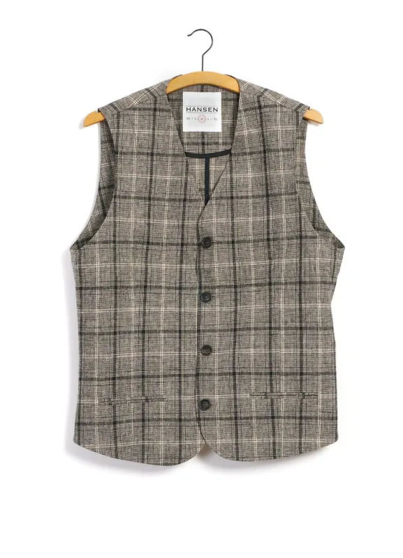 DANIEL | Four Button Waistcoat | Check 1 sold by Hansen Garments