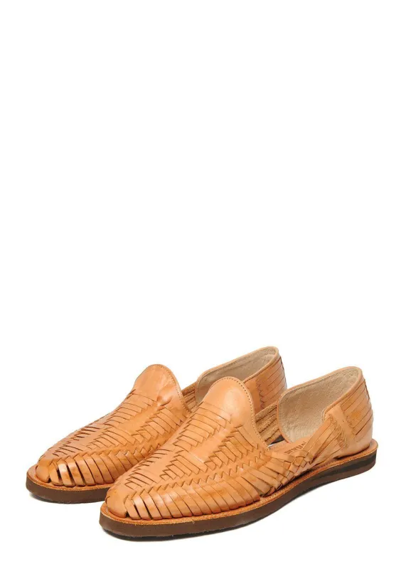 Cancun Leather Huarache | Slip on Vegetable Tanned Sandals | Tan 1 sold by Hansen Garments
