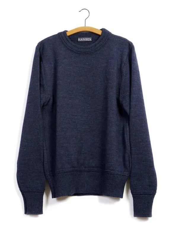 RAGNAR | Knitted Wool Sweater | Blue made by Hansen Garments