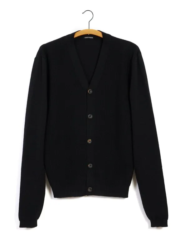 LEON | Knitted Cardigan | Black made by Hansen Garments