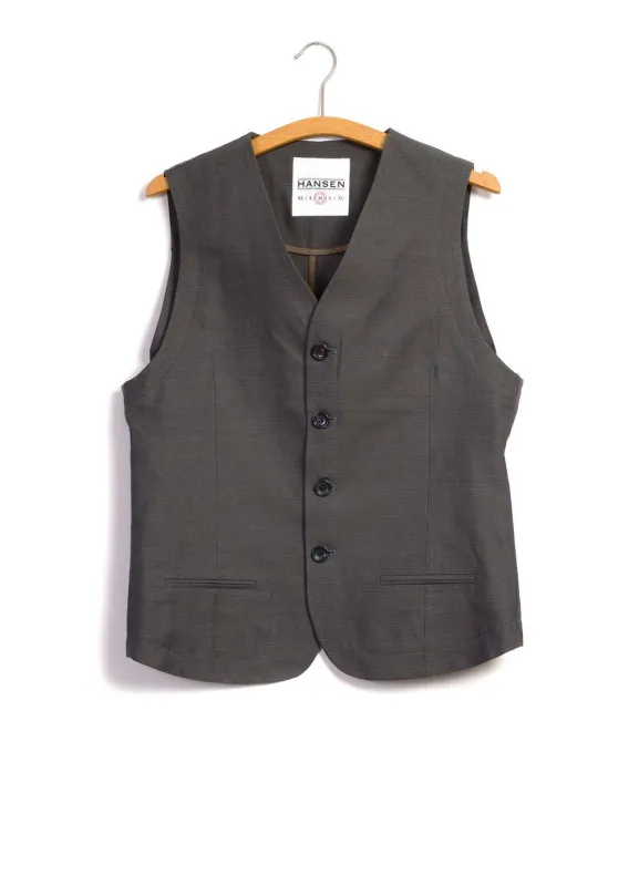 DANIEL | Four Button Waistcoat | Khaki sold by Hansen Garments