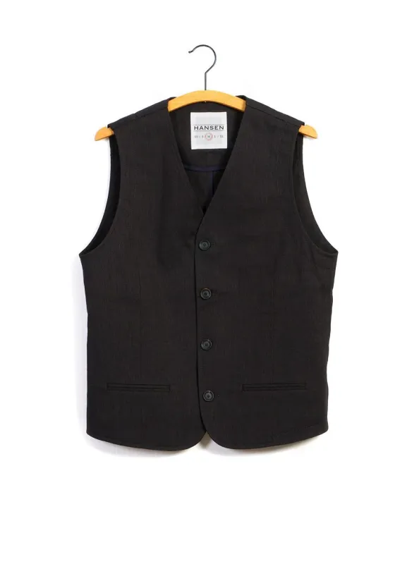 DANIEL | Four Button Waistcoat | Coffee Melange sold by Hansen Garments