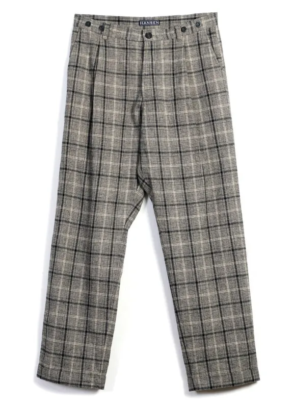 SUNE | Classic Pleated Trousers | Check 1 sold by Hansen Garments