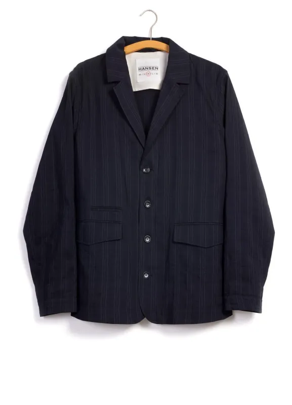 SIMON | Open Back Blazer | Black Stripe made by Hansen Garments