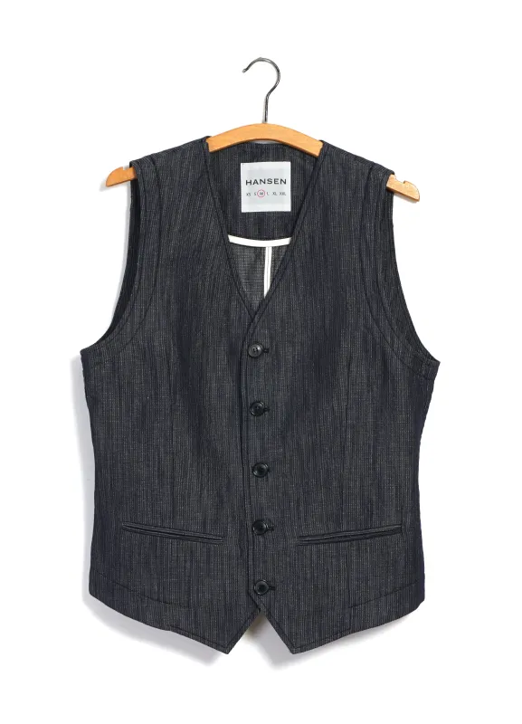 DANIEL 31-66-3 | Classic Waistcoat | Navy Dobby sold by Hansen Garments