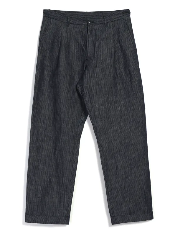 SUNE 31-66-3 | Classic Pleated Trousers | Navy Dobby sold by Hansen Garments