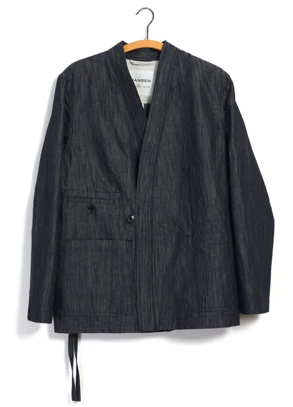 FOLKE 31-66-3 | Eastern Style Jacket | Navy Dobby sold by Hansen Garments