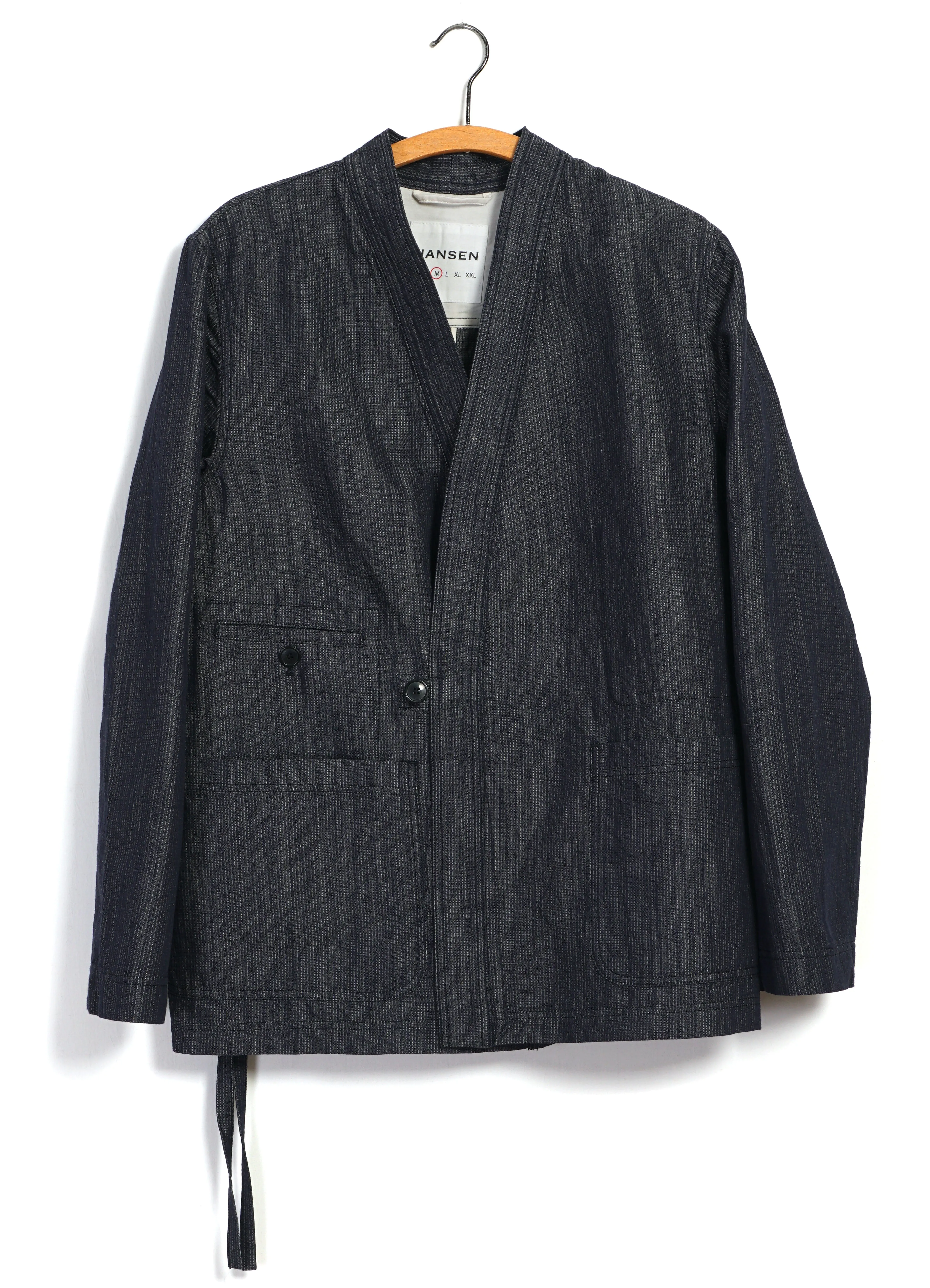 FOLKE 31-66-3 | Eastern Style Jacket | Navy Dobby sold by Hansen Garments