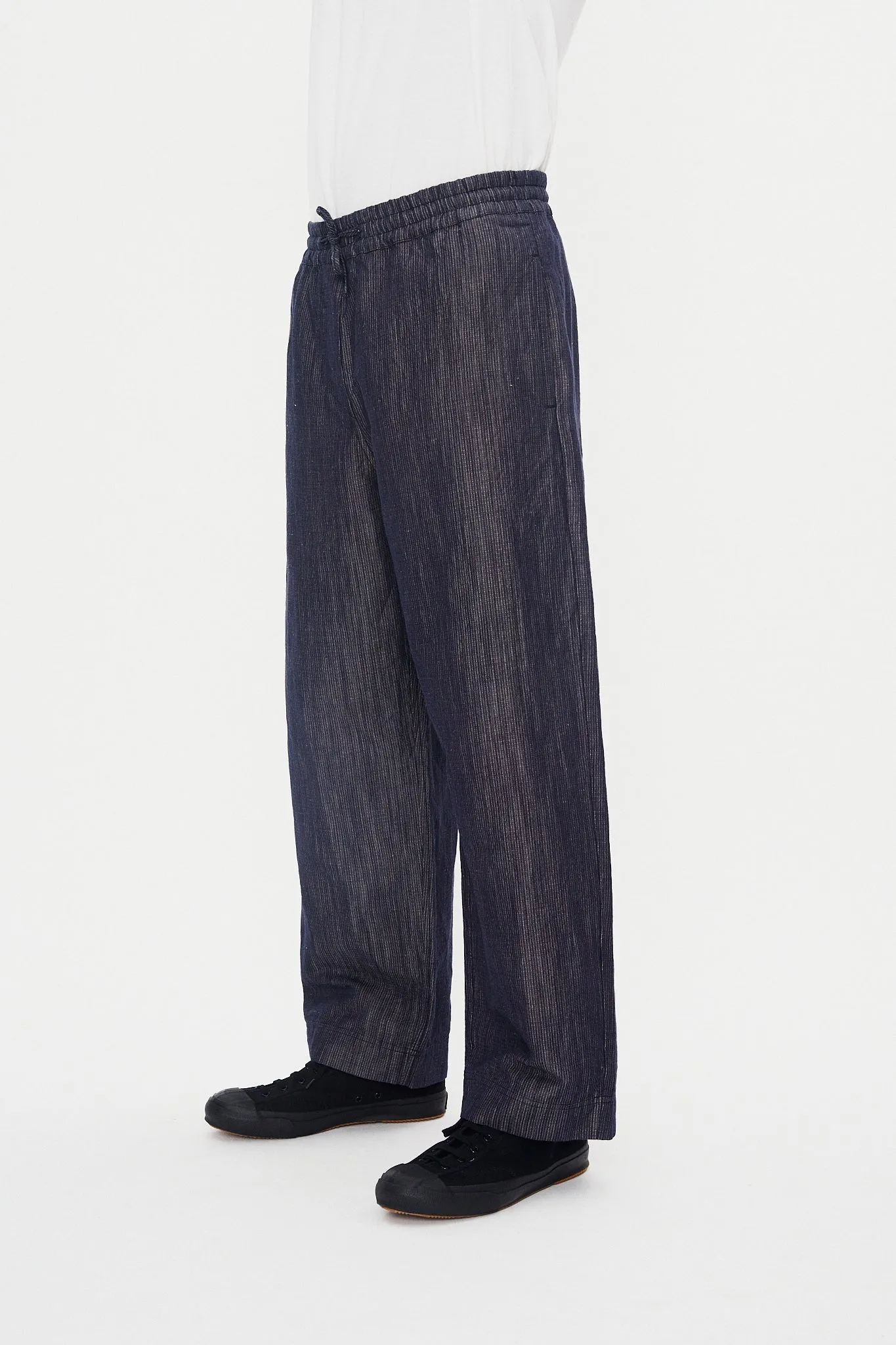 EMIR 31-66-3 | Loose Drawstring Pants | Navy Dobby sold by Hansen Garments product image thumbnail 3